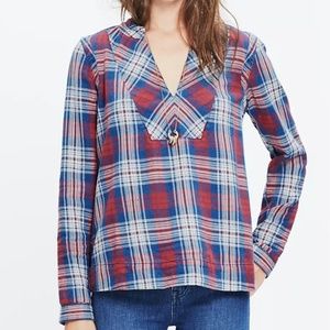 Madewell Indigo-dyed popover shirt